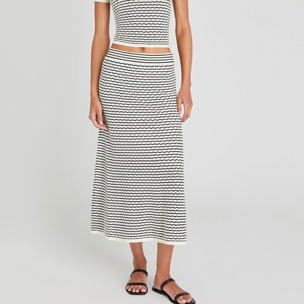 Club Monaco Women's Diamond Pointelle Skirt XS